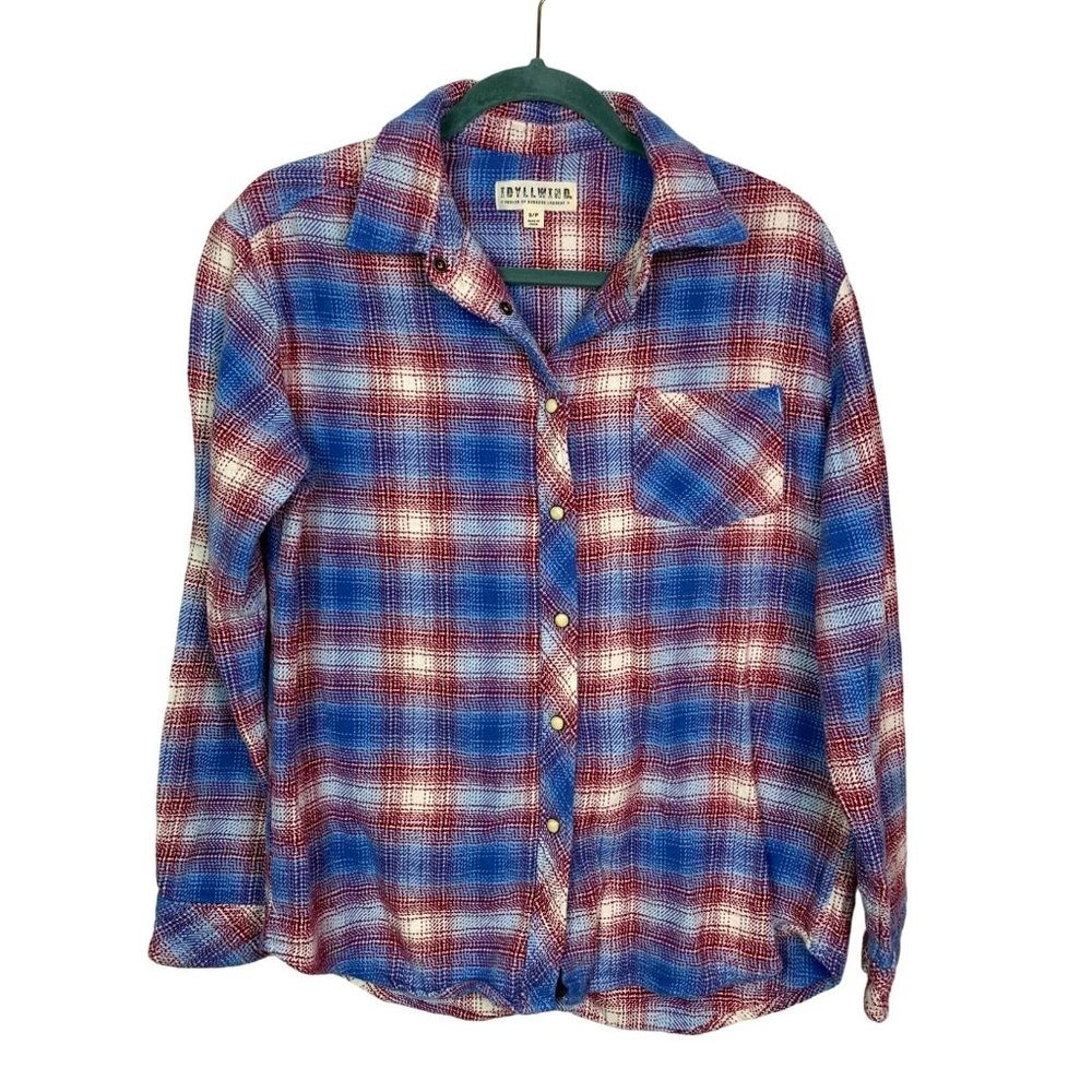 Idyllwind Red Plaid Flannel Button down Shirt, Size S - Picture 1 of 5
